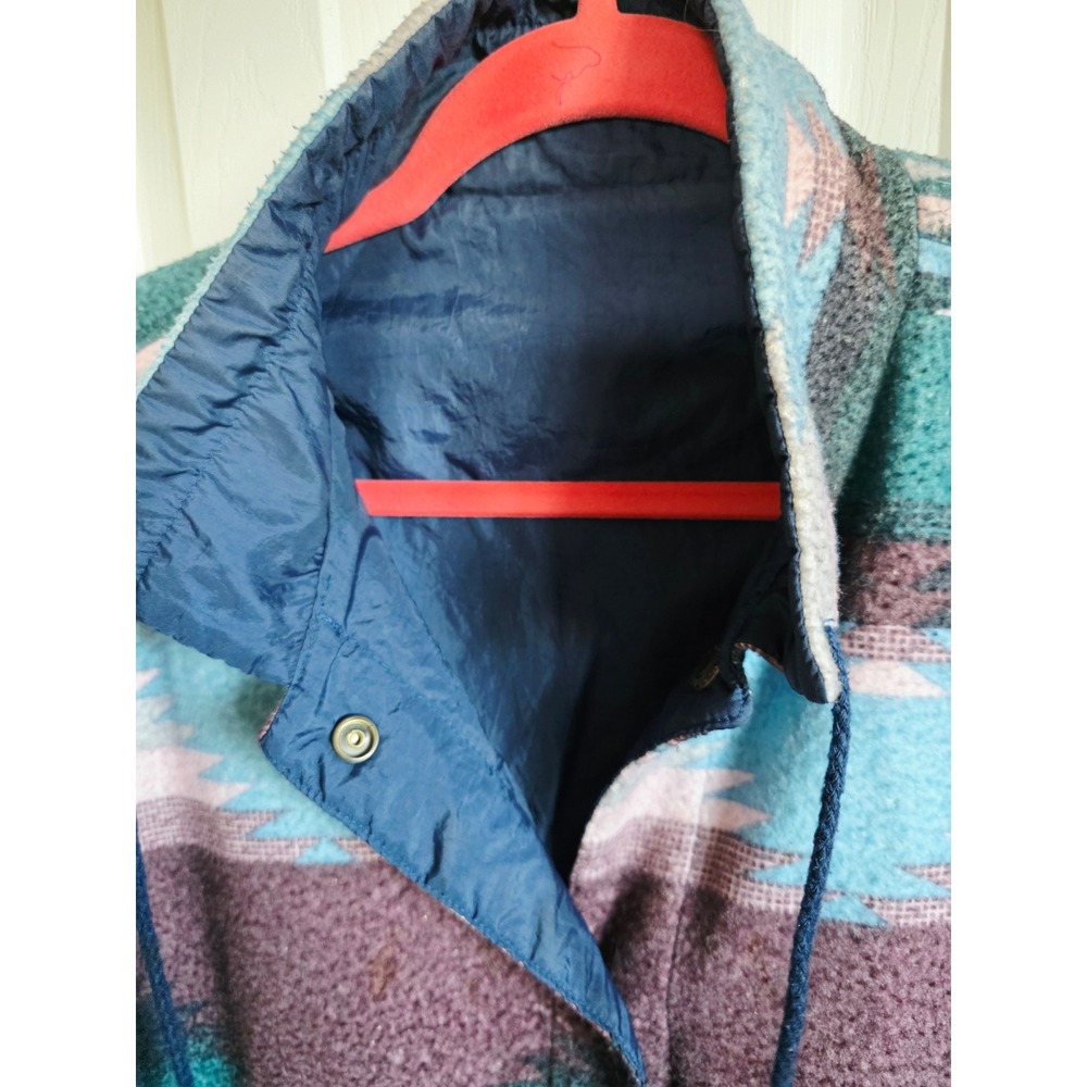 Braetan Vintage Southwestern Pattern Reversible Bomber Jacket Women 2X Snaps - Picture 12 of 13